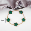 7 colors classic simple five-leaf flower pendant necklace stones clover Choker Chain for women party daily wear jewelry - Image 9
