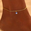 Stainless Steel Acrylic Blue Eye Pendant Anklet for Women Bohemia Gold Color Chain Summer Beach Foot Accessories Jewelry Gifts - Image 1