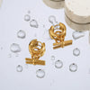 Polished Stainless Steel Jewelry OT Bar Charm Chunky Hoop Earrings Gold Plated Jewelry For Woman - Image 13