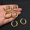 Stainless Steel Hoop Earrings with 3 mm to 5 mm Bands in Multiple Sizes - Image 24