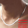 Silver Gold Color 4mm Flat Chain Necklace For Women Jewelry Wedding Gift Choker Clavicle - Image 6