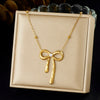 316L Stainless Steel Simple Versatile Zircon Geometry Flowers Bowknot Series Pendant Necklace Lady Classic Charm Jewelry - Image 34