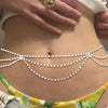Stonefans Multilayer Rhinestone Waist Chain Bikini Lingerie for Women Elegant Crystal Belly Belt in Europe and America Wedding