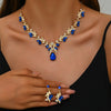 3pcs Necklace Sets for Women Waterdrop Collar Choker Necklace Earring Jewelry Set for Prom Birthday Bridal Wedding - Image 4