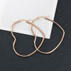 30-60mm Exaggerate Big Hoop Earring Heart Earrings For Women Stainless Steel Gold Color Hip Hop Korea Jewelry - Image 6