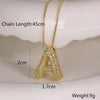26 Letters Necklaces For Women Man Gold Color Alphabet Zircon Pendant Birthday Party Gift Jewelry - Image 4