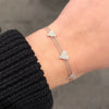 Bling Heart Charm Bracelets for Women Double Chain Paved White Cubic Zircon Rose Gold/Gold/Platinum Plated Color Jewelry - Image 1