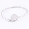 2pcs Stainless Steel 12mm Cabochon Bracelet Base Blanks Gold Plated Cuff Bracelets Bangle Bezel Settings With Spike End - Image 3