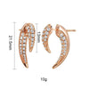 Crmya Unique Gold Silver Colors Cubic Zirconia CZ Tusk Ear Jacket Stud Earrings For Women Pave Double Spike Earring Jewelry - Image 7