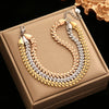 316L Stainless Steel Twisted Bracelet Bangles For Women Gold Plated Wrist Chain Jewelry Gift Party - Image 8