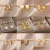 Stainless Steel Heart Earrings For Women Gold Color Zircon Love Heart Drop Earring Wedding Aesthetic Jewelry Gift - Image 1