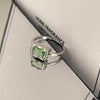 Silver Open Finger Ring Flower Leaf Design Green Golden Vintage Stackable For Women Girl Jewelry Gift - Image 27