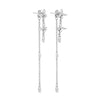 Zircon Tassel Chain Dangle Earrings for Women Gold Color Pierced Ear Stud Earrings Jewelry Accessories - Image 31