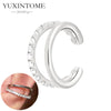 Silver Ear Needle Simple Ear Clip White Zircon Wrapping Design Earring for Women Jewelry Gift - Image 20