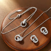 Women's Classic Stainless Steel Roman Numerals Necklace Bracelet Earrings Set Versatile Simple Daily Jewelry - Image 2