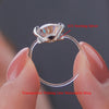Igotos Transparent Fishing Line Ring Silver Round Diamond Ring Wedding Band Jewelry for Women - Image 5