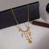 Classic Short Tassel Water Drop Zircon Pendant Necklace For Women Minimalist Gold Plated Stainless Steel Necklace - Image 6