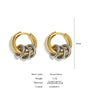 Greatera Two Tone Ring Huggie Earrings for Women Gold Plated Metal Geometric Round Circle Hoop Earrings Minimalist Jewelry - Image 6