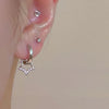 Crystal Star Drop Earrings for Women Girls CZ Zircon Silver Color Five Pointed Star Ear Buckle Party Jewelry - Image 4