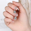 Hoop Earring for Women Lab Created Diamond Silver Dainty Dangle Jewelry Gifts - Image 3