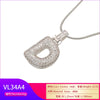 Silver Color Bubble Initial Letters Necklaces 26 Letters Pendants Necklaces for Women Brass CZ Jewelry - Image 36