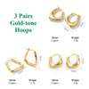 Geometric Twisted Hoop Earrings in Gold-Tone or Silver-Tone - Image 14