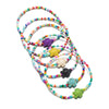 6pcs/set Cute Sea Turtle Starfish Anklets Sets For Women Rainbow Beads Foot Chain Ankle Bracelet Elastic Rope Beach Jewelry Gift - Image 2