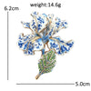 Charming Iris Flower Brooches For Women Unisex 4-color Enamel Rhinestone Elegant Floral Plants Party Office Brooch Pin - Image 6