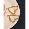 Removable Minimalist Stainless Steel Heart Love Hollow Hoop Earrings Anti Allergic Gold Color Jewelry - Image 3