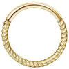 Clicker Hoop Body Jewelry with Slim Curved Profile in Gold-Tone or Silver-Tone - Image 12