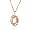 Double Hoop Zircon Earrings For Women Rose Gold Color EarDrop Jewelry SetsAccessories - Image 6
