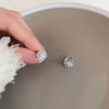 Silver Zircon Snowflake Stud Earrings For Woman Piercing Earring Wedding Jewelry Prevent Allergies - Image 7