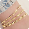 Ankle Bracelets for Women Girls Gold Plated Stainless Steel Cuban Link, Figaro, Rope, Snake Anklets Foot Jewelry - Image 6
