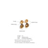 Stainless Steel K9 Crystal Drop Earrings Stainless Steel Dual Layer Jewelry - Image 6