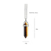 Point Pillar Bullet Hexagonal Column Necklace Stone Quartz Crystal Chakra Pendant Necklace for Women Men with Chain - Image 9