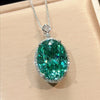 Green Tourmaline Ring Pendant Necklace Earrings for Women Retro Gemstone Cocktail Party Jewelry Set Birthday Gift - Image 2