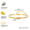 Love Knot Couple Bracelet Set, Stainless Steel Round Snake Chain Bracelets for Women Men Jewelry Valentine's Gift - Image 6