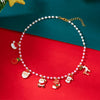 Christmas Necklace Snowflake Gingerbread Tree Snowman Reindeer Bell Soft Clay Crystal Beads Fringe Pendant Choker For Women Men - Image 3