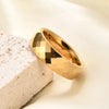 4/6MM Black/Gold/Silver Faceted Edge Dome Polished Tungsten Carbide Wedding Band Rings for Women Size 5-12 - Image 5