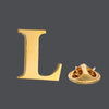 Copper material 18mm height A-Z 26 capital letter brooch men's suit coat collar needle accessories - Image 15