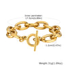 Chunky Toggle Link Chain Bracelet in Stainless Steel - Image 5