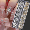 100/50cm Long Crystal Chain Nail Charms 1.5/2mm Shinying Clear/AB Diamond Nail Art Metal Steel French Manicure Crystal - Image 39
