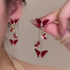 Leaves Long Tassel Earrings for Women Full Rhinestone Zircon Dangle Earring Party Wedding Jewelry Gifts - Image 9