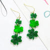 Green Clover Earrings For Women Fashoin Glitter Acrylic Drop Earrings Holiday St. Patrick Jewelry Gift - Image 6