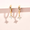 Simple Gold Color Stainless Steel Floral Sweet Earrings Temperament Simple Inlaid Zircon for Women Wedding Jewelry Accessories - Image 5
