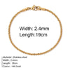 Simple Design Stainless Steel Pull-out Adjustable Bracelet Golden Color Snake Chain Bangle for Women Girl Men Beads Jewelry Gift - Image 14