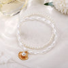Yupsk 2pcs/set Double Layer Imitation Pearl Stackable Anklet With Shell Pendant Women Wedding Party Anklet Jewelry Gift - Image 3