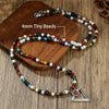 1PC Men's Retro Ethnic Style Africa Stone Necklace for Men Hippie Bohemia Long Beaded Necklace Man Tribal Jewelry Collar Hombre - Image 11