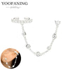Silver Ear Needle Simple Ear Clip White Zircon Wrapping Design Earring for Women Jewelry Gift - Image 11