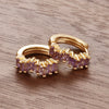 2PCS Stainless Steel Irregular CZ Zircon Hoop Earrings For Women 9mm Circle Round Small Huggie Cartilage Piercing Jewelry - Image 10